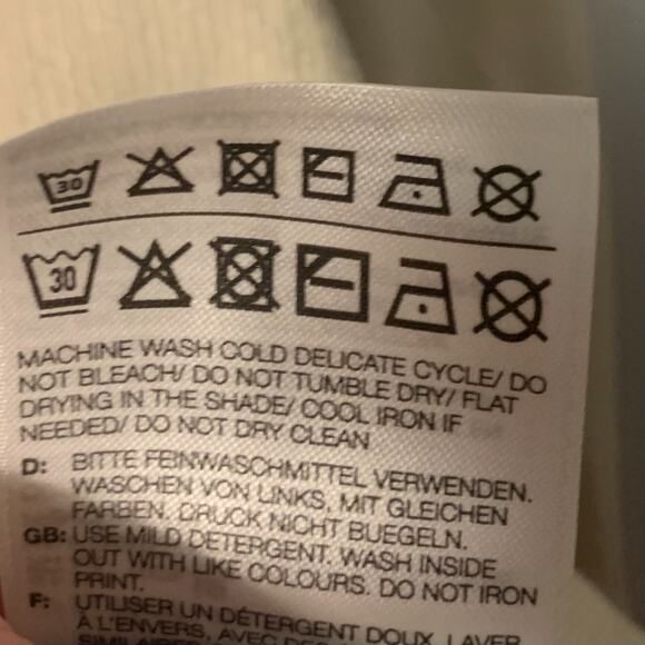 Adidas Women's Y-3 Logo Sweatshirt Size M Ecru Loose Fit Yohji Yamamoto Tailored - Picture 8 of 9